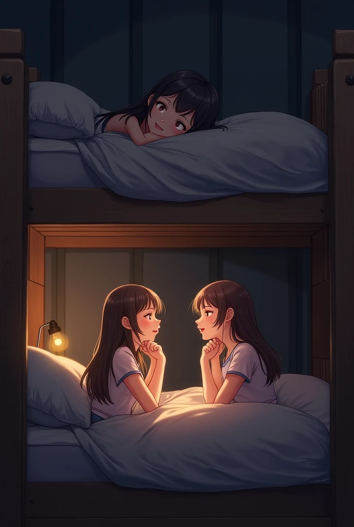 1boy,Shooting hand、1girl, POV, Hold up your smartphone screen、Girl on smartphone screen、Smartphone screen in front of the screen、Smartphone Focus、1girll、Girl in the back、Fancy makeup、Shiny pink bed、