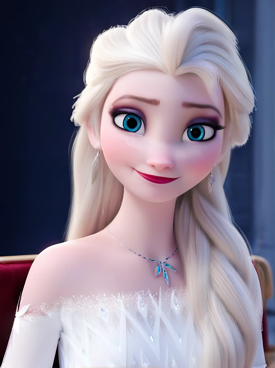 score_9, score_8_up, score_7_up, score_6_up, score_5_up, score_4_up,elsa \(frozen\) in the corridor of the library,(toplesss:1.3), looking at viewer,smile,smooth hair, Long earrings, oversized sapphire necklace,Elsa's White Dress ,upper body,long straight hair, worm light,upper body, incredibly absurdres,ultra-detailed,realistic, sitting on couch 