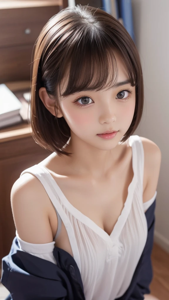 Short hair、very beautiful, cute girl 、, sexy and very pretty、Very beautiful face，extremely beautiful、