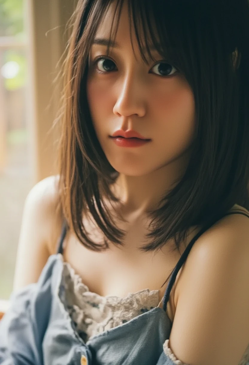 Highest quality, Face Focus, Soft Light, Ultra-high resolution, (Realistic:1.4), RAW Photos,
1 Japanese girl, alone, cute, (pupil, Light in your eyes), Beautiful face in every detail, (Small box),(High resolution detail of human skin texture),
(Long Hair),Nipples,Pussy,Flowing semen,vagina,
indoor,
Damask Shirt Dress,
(Portraiture)