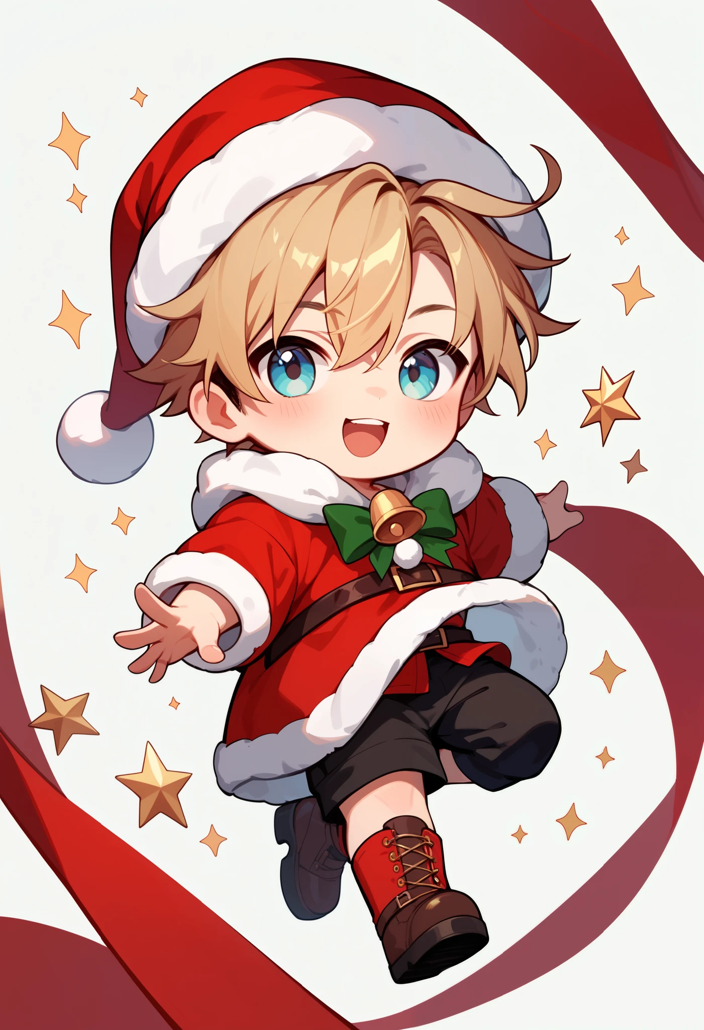 santa boy cute, chibi the best quality, regalos, nieve