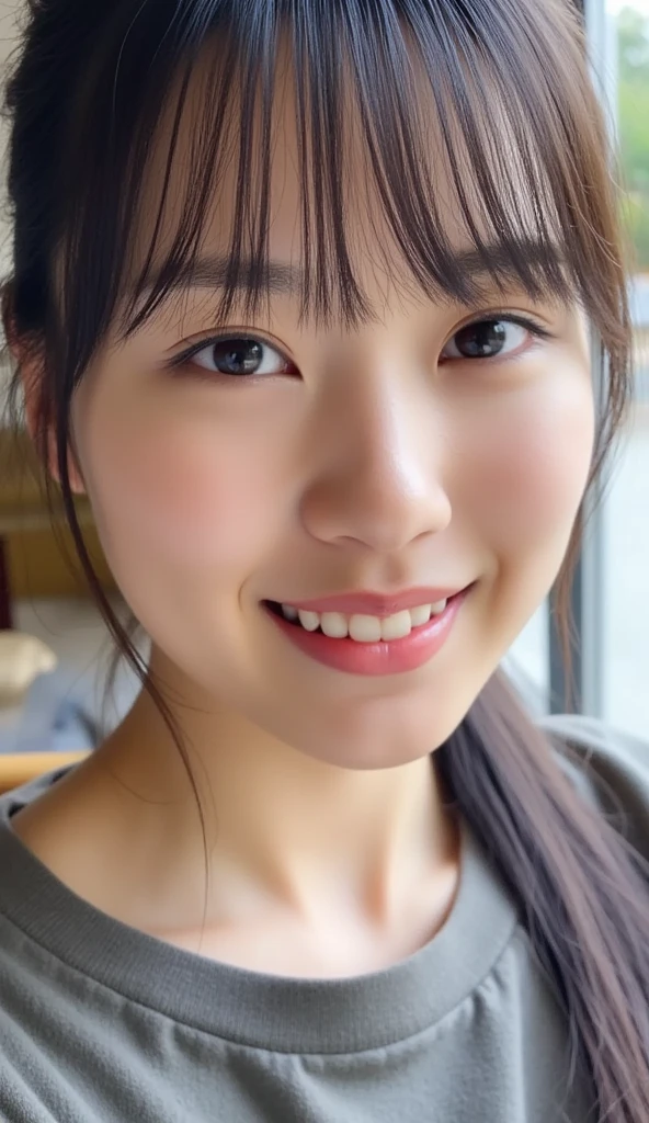  Picture of a cute Japanese woman , smile, 20 years old, (photo  realistic :1.4), (hyper  realistic :1.4), ( realistic :1.3), (  smoother lighting  :1.05), ( improves film lighting quality:0.9), 32K,  1 girl,20 years oldの女の子,  realistic  lighting, Backlight, light hits your face,  Ray Tracing , ( bright light:1.2), (Improved quality:1.4), (Highest quality  realistic  textured skin:1.4), fine grain,  detailed face ,(smile:0), (Focus on facial close-ups:1.3), ( enhances the beauty of skin texture :1.1),(( very accurate and accurate anatomy:1.0)), ( enhances the beauty of skin texture :1.1), Clean, glowing skin, mesh, thin:1.2, ( realistic :1.3),  realistic なライティング, (  smoother lighting  :1.05), 32K,  one Japanese woman , fine grain,  detailed face , ( Filmgrain:1.1),( body line :1.1),  high definition ,  Natural Look , Kind eyes, Improves hair quality,  Delicate Shading , Transparent muscles,  Graceful Posture,  beautiful eyes, Sharp details, Soft light reflection,  beautiful outline, Delicate skin tones, Thin hair , Picture of a cute Japanese woman ,