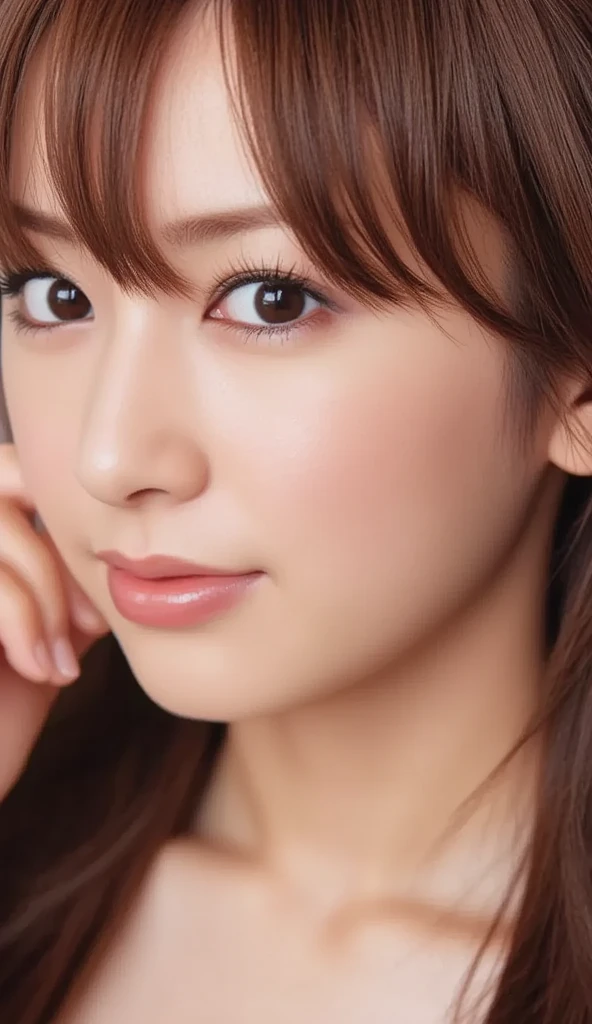  Picture of a cute Japanese woman , smile, 20 years old, (photo  realistic :1.4), (hyper  realistic :1.4), ( realistic :1.3), (  smoother lighting  :1.05), ( improves film lighting quality:0.9), 32K,  1 girl,20 years oldの女の子,  realistic  lighting, Backlight, light hits your face,  Ray Tracing , ( bright light:1.2), (Improved quality:1.4), (Highest quality  realistic  textured skin:1.4), fine grain,  detailed face ,(smile:0), (Focus on facial close-ups:1.3), ( enhances the beauty of skin texture :1.1),(( very accurate and accurate anatomy:1.0)), ( enhances the beauty of skin texture :1.1), Clean, glowing skin, mesh, thin:1.2, ( realistic :1.3),  realistic なライティング, (  smoother lighting  :1.05), 32K,  one Japanese woman , fine grain,  detailed face , ( Filmgrain:1.1),( body line :1.1),  high definition ,  Natural Look , Kind eyes, Improves hair quality,  Delicate Shading , Transparent muscles,  Graceful Posture,  beautiful eyes, Sharp details, Soft light reflection,  beautiful outline, Delicate skin tones, Thin hair , Picture of a cute Japanese woman ,