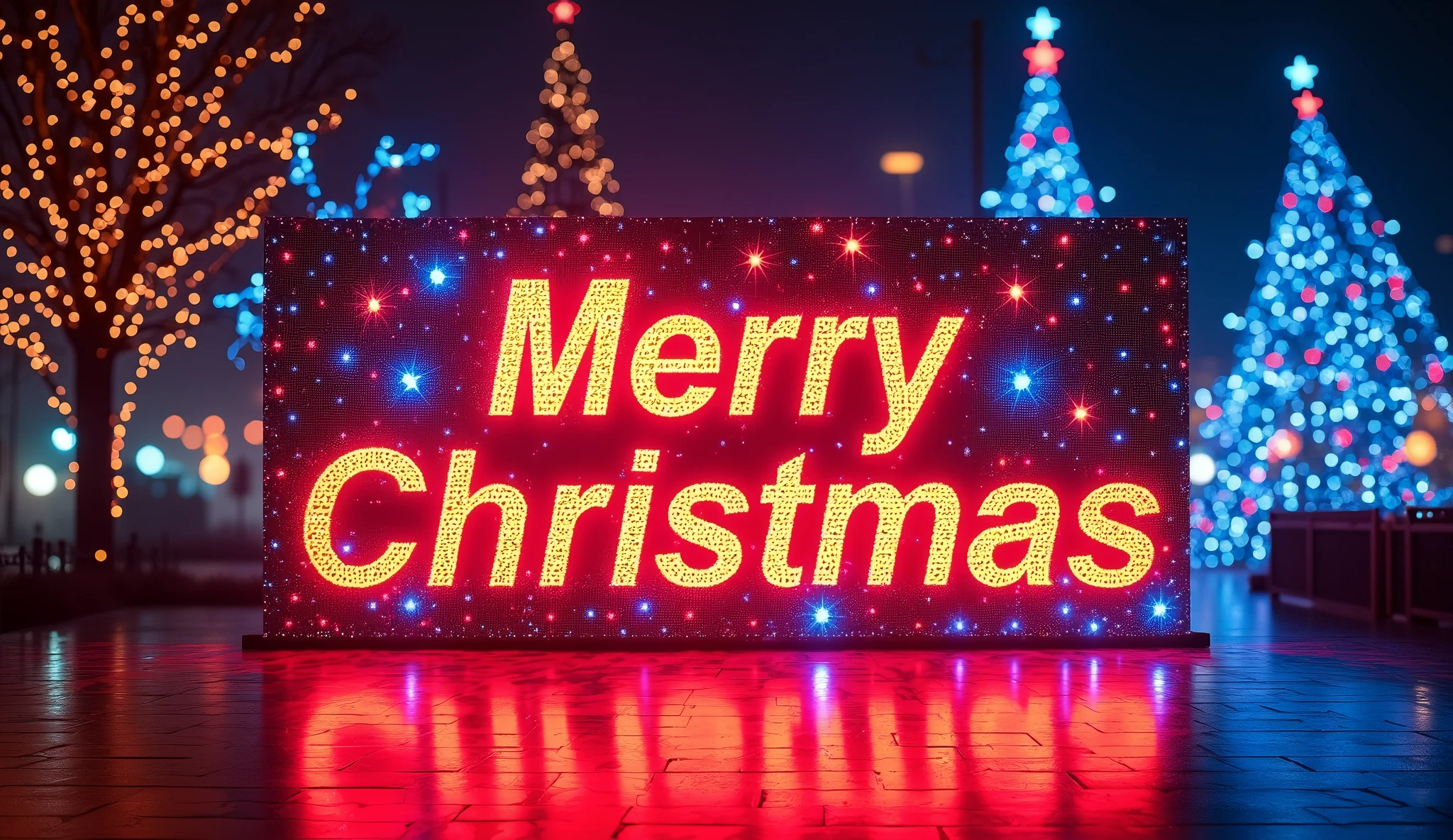 LED Screen,(Merry Christmas text :2.0)