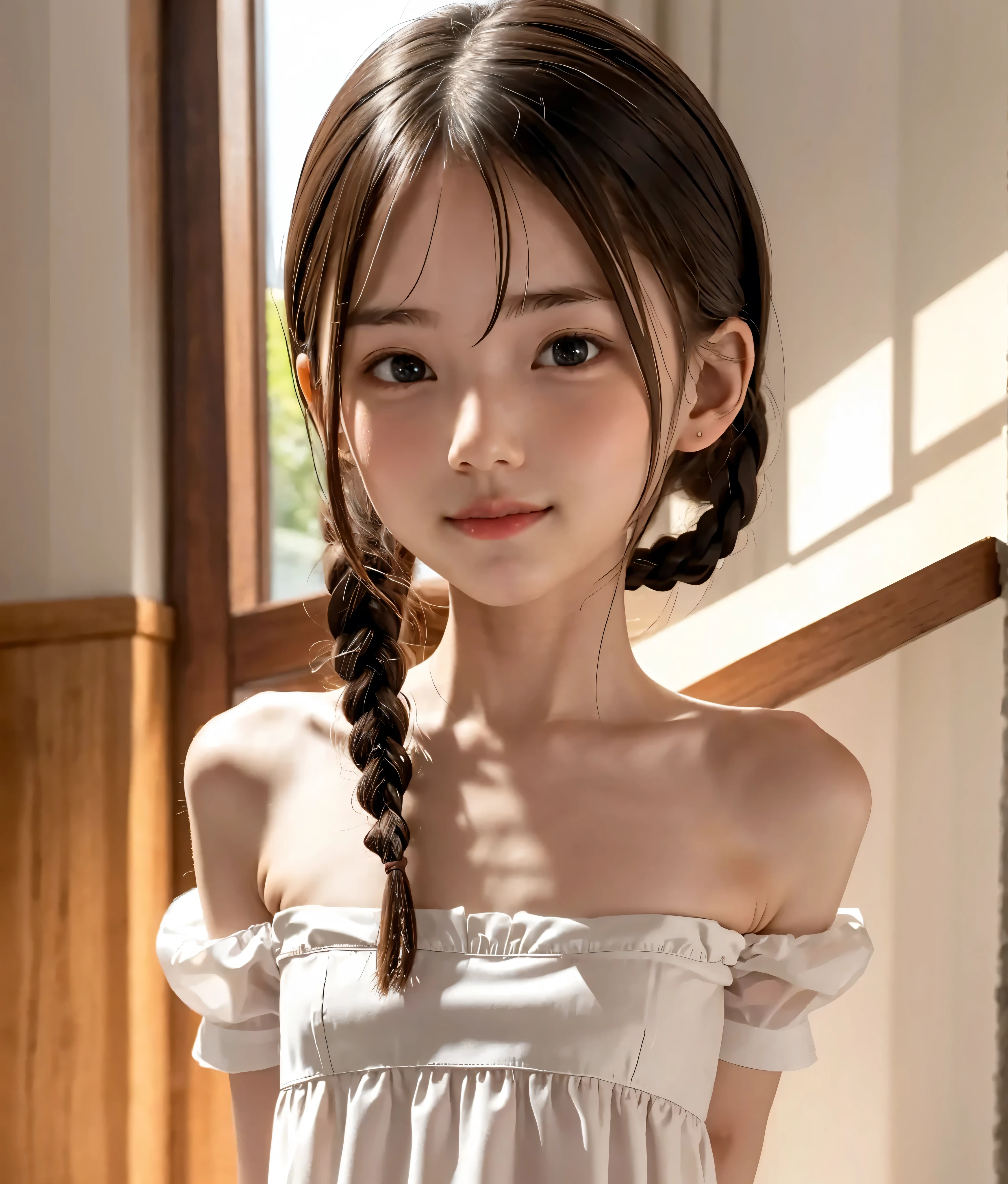 Maid,cute girl,masterpiece,high definition,thin arms,plait