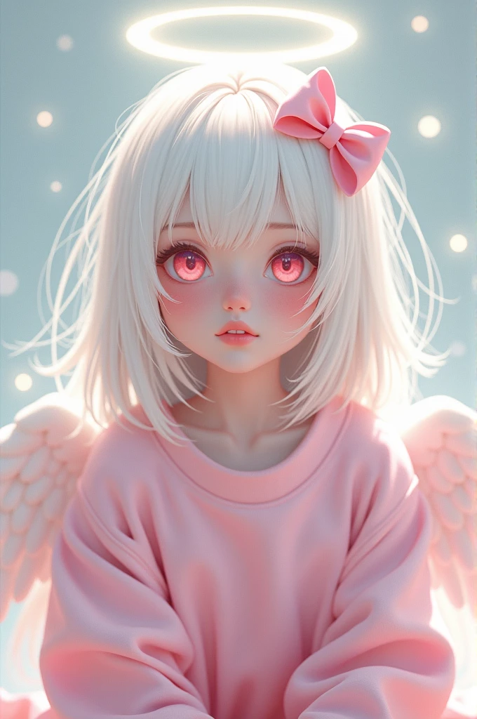 (Highly detailed) (master piece) A beautiful teenage girl, ultra HD, pretty picture, bunny ears, beautiful pink clothes, pretty pink eyes, White Hair, pink shoes, white socks, high quality picture, realistic, 8k