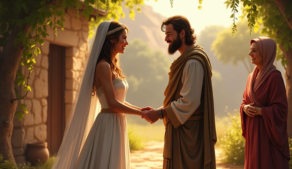 Hermias man and Edesia Greek woman marrying