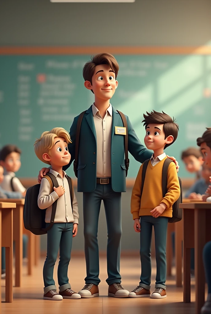 Has 3 best friends boys school