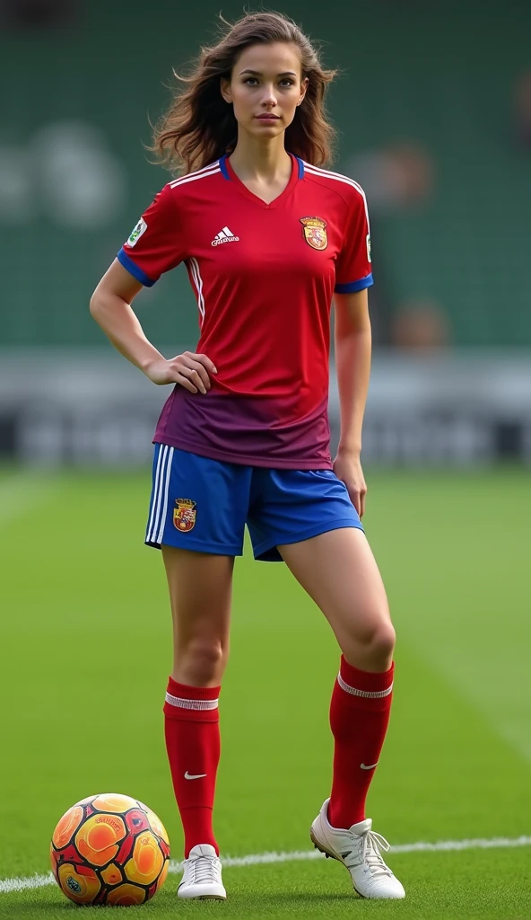 A Barcelona polo shirt with the name Shirley and the number 10 in 2008, women&#39;s version 