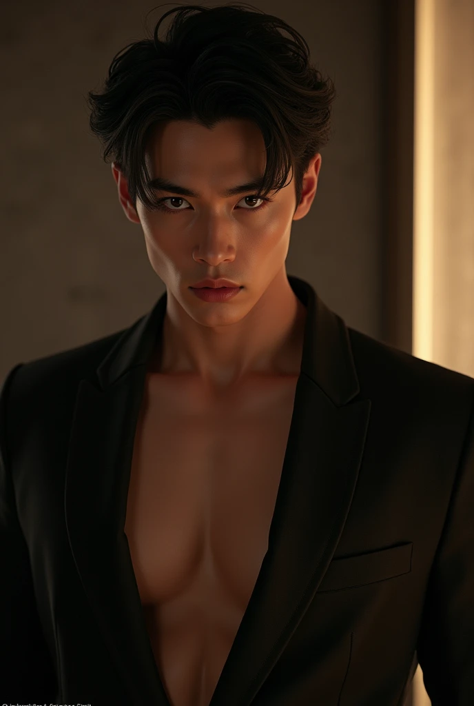 Masterpiece, best quality, (realistic, very detailed), boy, dude, short hair, seductive, sultry, atmospheric sense, (realism: 1.5), 8k
