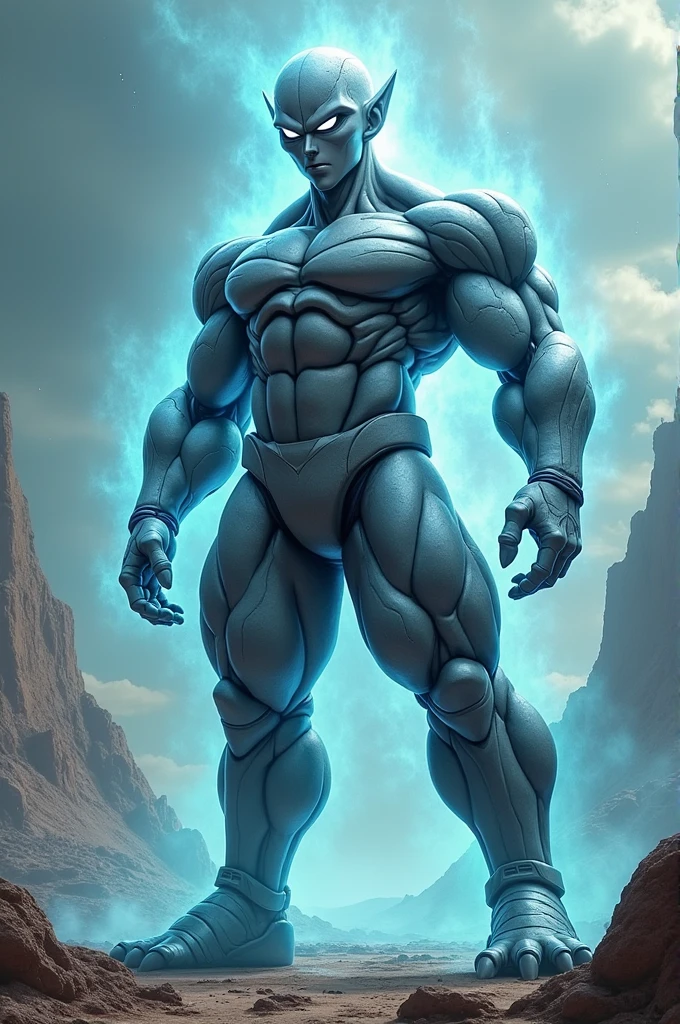 male, humanoid, alien, with blue skin, athletic, loincloth, stripes, barefoot, macro
