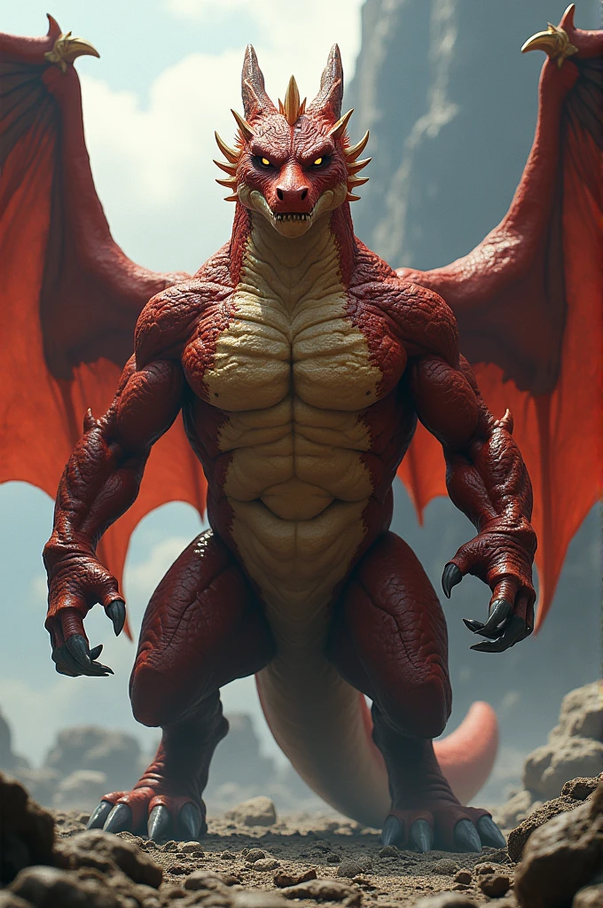 Male dragon spreading his legs