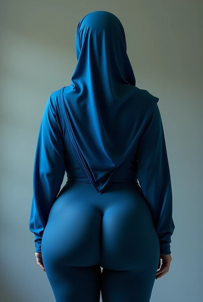 Beautiful women wear plain pashmina hijabs without motifs, naked, and medium sized breasts, full body without any attributes, benar-benar naked 