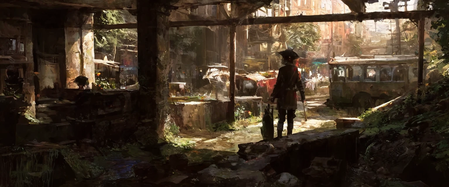  crmu, beautiful painting, moody painting by Wilhelm Trübner, by Rudolf von Alt, by Vasily Polenov, john sargent, james gurney and andreas rocha, painterly concept art, ismail inceoglu and ruan jia, craig mullins greg rutkowski, inspired by Jakub Rozalski, award-winning concept art, fantasy concept painting, dramatic concept art, concept art painting, concept art for a video game