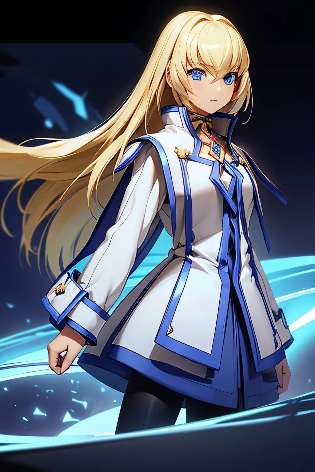  Perfect Anatomy　 top quality, highest resolution,(((Clothes with metallic luster　 blue eyes　 girl)))　TALES OF SYMPHONIA　Collet Brunel