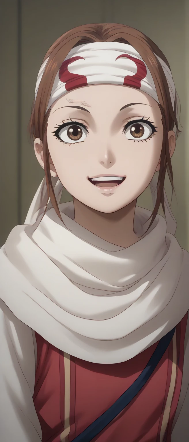 ((brown hair brown eyes))  ((very happy excited )) (((((masterpiece))))), super detail, high details, high quality, best quality, highres, 1080P, 8k, 16k very accurate clothing score_9, score_8_up, score_7_up, ((cowl)) (((headband on forehead))) detailed clothing beautiful girl 
((Mikoto Misaka))