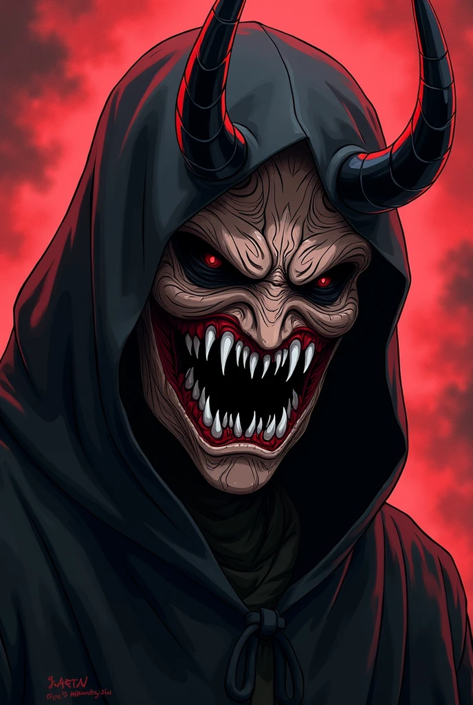 Horror poster with a monster