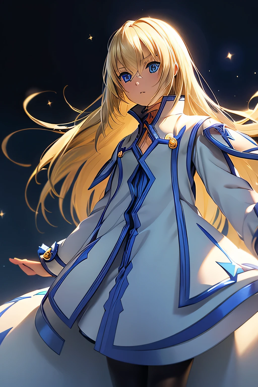  Perfect Anatomy　 top quality, highest resolution,(((Clothes with metallic luster　Shiny blond hair　 blue eyes　 girl)))　TALES OF SYMPHONIA　Collet Brunel　church