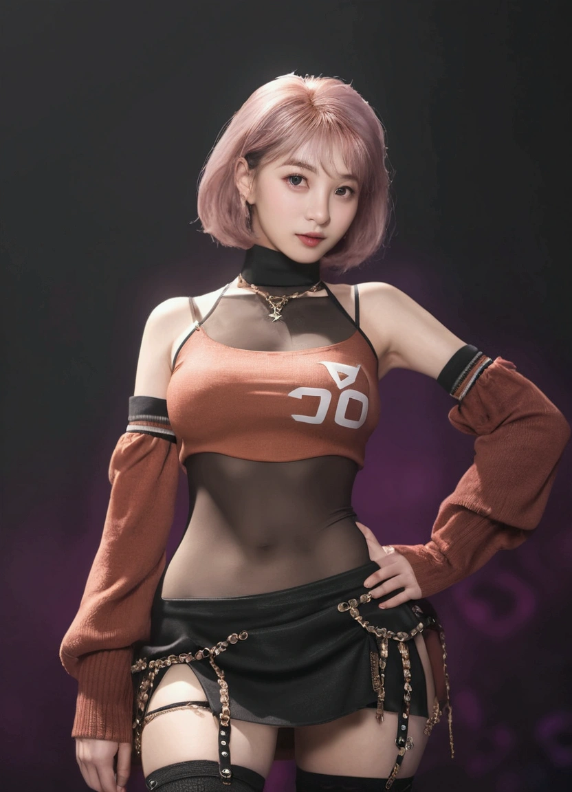 Ultra-realistic CG K ,((premium、8k、32k、Masterpiece)), (superfine illustration)、(súper high resolution), (((body adulto))), (Masterpiece, Best Quality:1.2), ((Masterpiece, of the highest quality, Maximum image quality, high resolution, photorealistic, photo and gross, 8k)),Oh, league of legend, sexy for, wallpapers, detailed eyes, fox ear, (fox tails), a skirt, (long pink fur), medium breasts, Looking at_It is shown in_Looking atl espectador, short_Hair, gloves, belly button, fail, Blue_there are eyes, Eternal, full_body, weapon, Footwear, Necklaces, negro_gloves, pulp, hooded, Hair_overcome_Yoon_there are eyes, cultivator_above, Hoodie, negro_pants, sneakers, cut_Jacket, cyber punk character, cut_Hoodie
