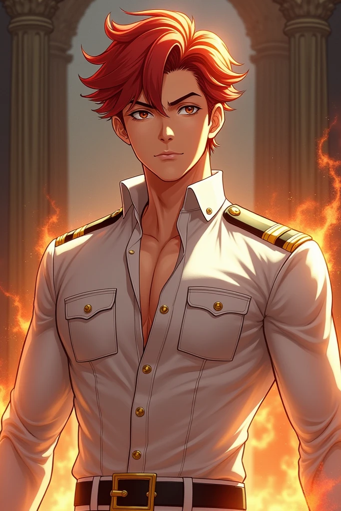 Discover the unusual beauty of young Richard, a 25-year-old man with red hair and captivating blue eyes. Wearing a simple-minded ripped pair of jeans, he's a unique character who captures all the attention for himself. Just like Richard's flamboyant hair, he is charismatic and intrepid, ready to take on any challenge that comes his way. --auto --s2