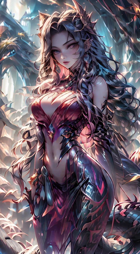 best quality, 30-year-old female, Medium breasts, Brown long hair, blue eyes, tight white dress, Sunset, Upper Body, Sexy, Angelic, Thin fabric, see through, Divine Light, Fluffy clouds, Colorful flower fields,