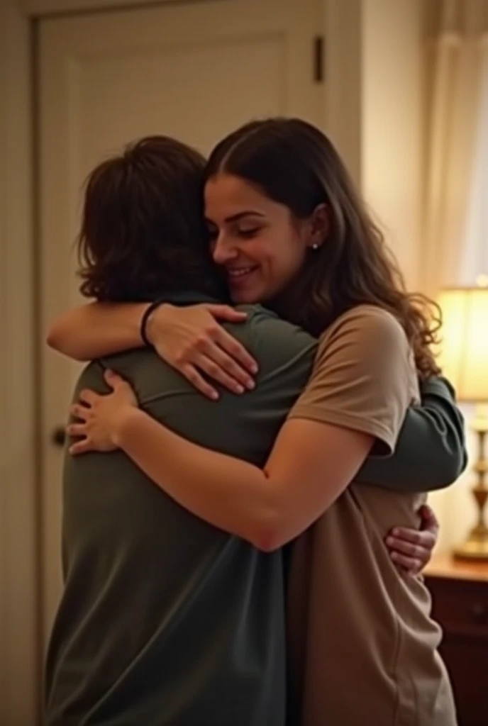 Jaqueline Olrich hugging her father Gilberto Seriaco Ribeiro 