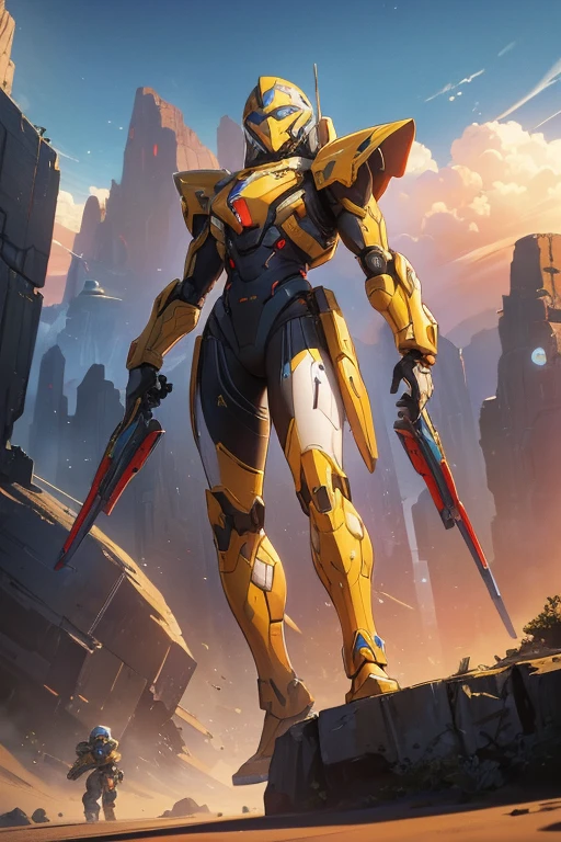 nousr robot masterpiece, best quality, 8k, ultrarealistic fantasy illustration of beautiful (big feminine color slim mecha:1.2), (stars), highly detailed hard surface modeling texture, reflection of light, reflective lighting, sharp focus