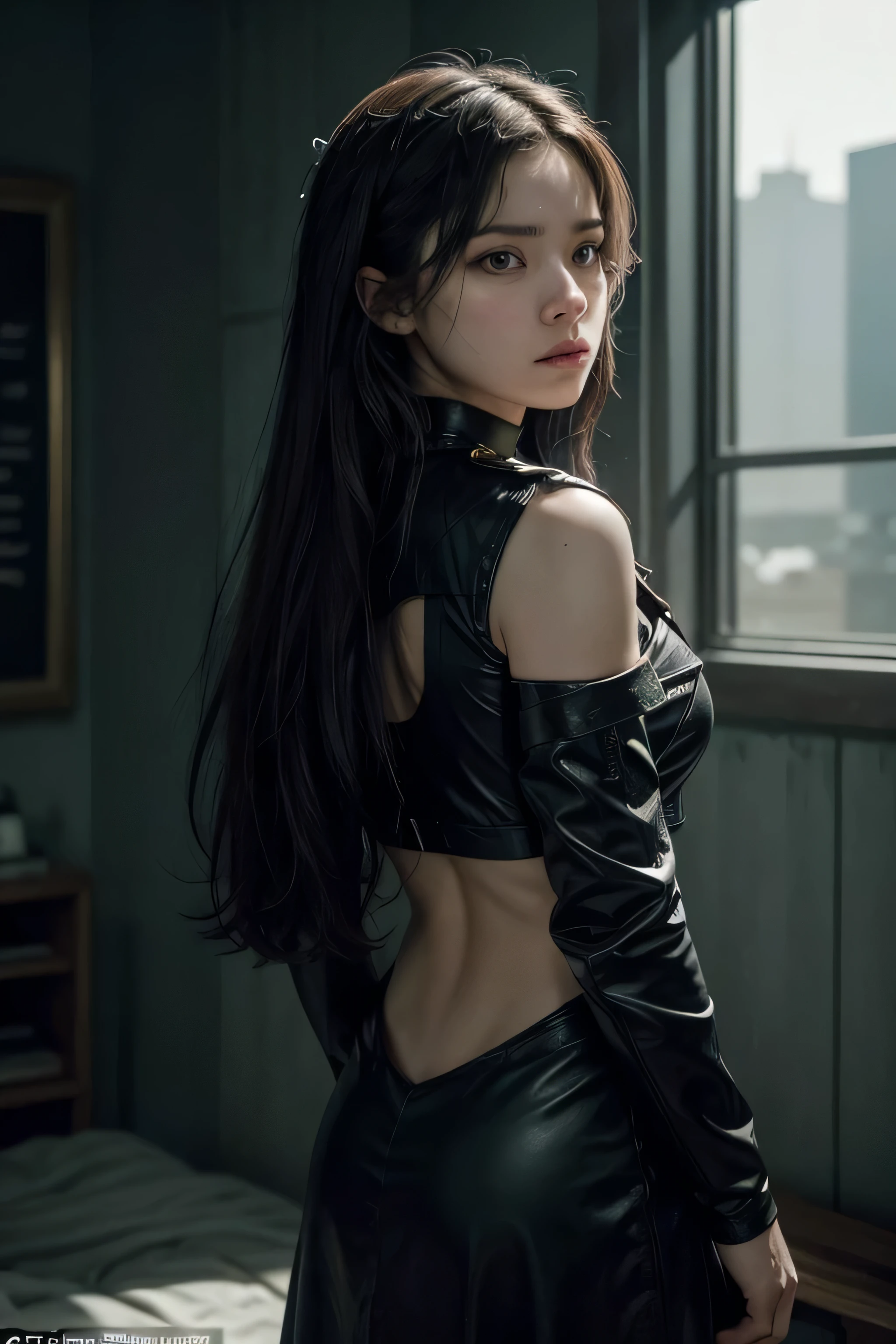 <lora:no_bra_v20:0.7>, no_bra, covered_nipples, twenty-second century,urban street,city,((the girl in the middle:1.9)),(looking_at_viewer),expressionless,manless crossroads,(whole dark sky:1.5),(thick cumulonimbus cloud),gray hair,streaked hair,huge_filesize,high detail,(masterpiece),(best quality),(((an extreme delicated and beautiful girl))),(solo:1.4),beautiful sky,beautiful detailed eyes,((cowboy shot)),crossed bangs,medium hair,dress,(beautiful detailed black gloves:1.4),huge_filesize,wallpaper,masterpiece,ultra-detailed,illustration,beautiful detailed eyes,gorgeous,(((masterpiece))), illustration,detailed glow, (many-storied buildings),(wind lift),extremely detailed 4k CG,(despairing:1.4),Splayed braid,green eyes,1 girl,(in the middle of the intersection),(rainny), drizzle, loneliness, heavy sky, helpless eyes,sideway,highly detailed,black pupil,, nsfw, 1girl, medium breasts, orgasm, blush,