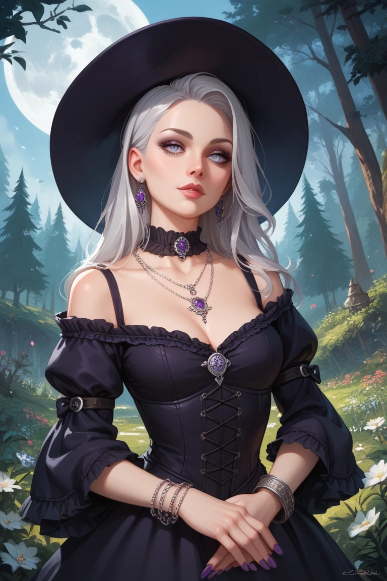 a close up of a person sitting in a body of water, beautiful ancient frost witch, in style of dark fantasy art, castlevania witch, dark fantasy art, dark fantasy style art, gothic fantasy art, beautiful dark elf countess, dark fantasy horror art, horror fantasy art, an ominous fantasy illustration, fantasy horror art, white witch, by Kamagurka