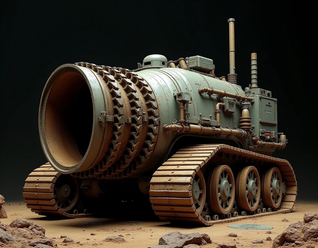 Water tank like a war tank

