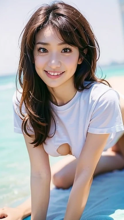 8K、RAW Photos、Highest quality、Japanese Model、Young and sexy gravure idol、Young and cute gravure idol、リアルなYoung Gravure Idol、Real fleshy gravure idol、Young Gravure Idol、A sophisticated gravure idol、Young and thin gravure idol、The most beautiful Asian girls of all time、Sailor suit、mini skirt、Beach,Blur the background、(I can see your chest),(Nipples are visible)