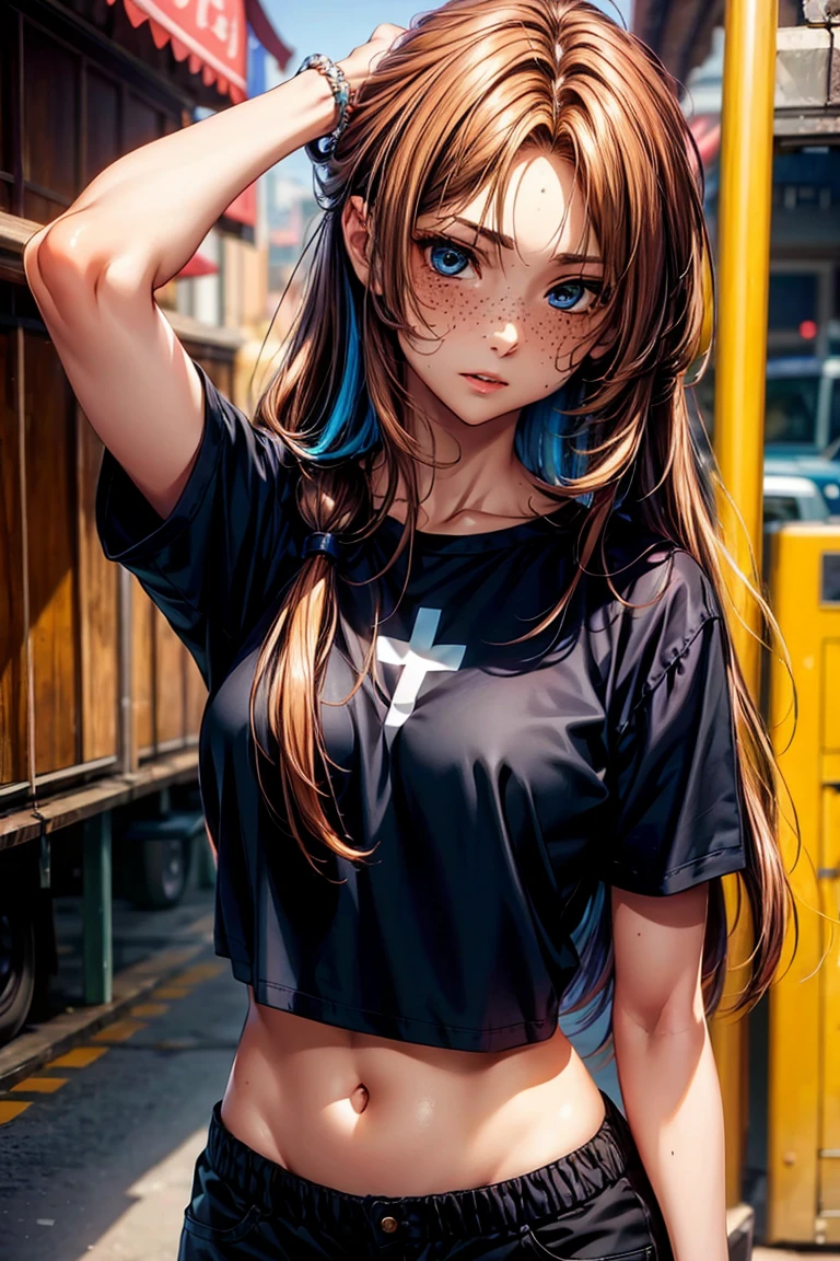 Check it out, Check it out, Long Hair, ponytail,Have,bangs, , Black Hair, (Purple eyes:1.2),Denim shorts, choker, (graffiti:1.5), Paint splashes, Put your arms behind your back, Against the wall, Looking at the audience, Armband, Thigh straps, Tilt your head, was bored, ショートブーツ
break indoors,路地裏
break looking at viewer, (Cowboy Shot:1.5),
break (masterpiece:1.2), highest quality, High resolution, unity 8k wallpaper, (shape:0.8), (Beautiful and beautiful eyes:1.6), Highly detailed face, Highly detailed eyes,Highly detailed nose,Highly detailed mouth,Perfect lighting, Highly detailed CG, (Perfect hands, Perfect Anatomy),