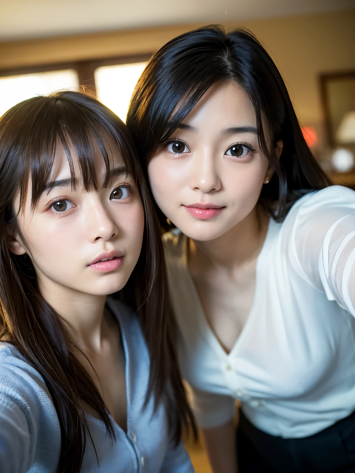 8K、particle、Ultra high definition、photorealistic、beautiful、 (freckles、mole:0.2)、skin stains、acne、skin stains、Stains、lanugo、acne、Blood spots、impurities、 anatomically accurate、Close-up、What would happen if a 16-year-old girl met a clone of herself??story: talk to clone、By discussing similarities and differences with yourself.、.、.、.、.、.、、This is your chance to deepen your self-understanding.......。The clones will try to love each other and treat each other as friends.: accept clones as friends、we have common hobbies and interesting things、I enjoy building new relationships。 think about life choices: After the encounter with the clone、You may be reconsidering your own life direction and goals.。Clone may suggest your own possibilities and options.。 conduct research and research: Exploring the existence of clones from the perspective of、Gain a deeper understanding of its ethical and biological properties。。.。.。In the future, May be actively involved in the development of cloning technology and ethical issues.。 Cloning support: Pure、Pure、Pure、Pure、Also、It could also provide clones with the support and guidance they need to live as themselves.。.。.。.。..。.。discuss how to live together、It is important to pursue mutual happiness、The important thing is、How can I connect this encounter to my own growth and deepening of my life?????..。