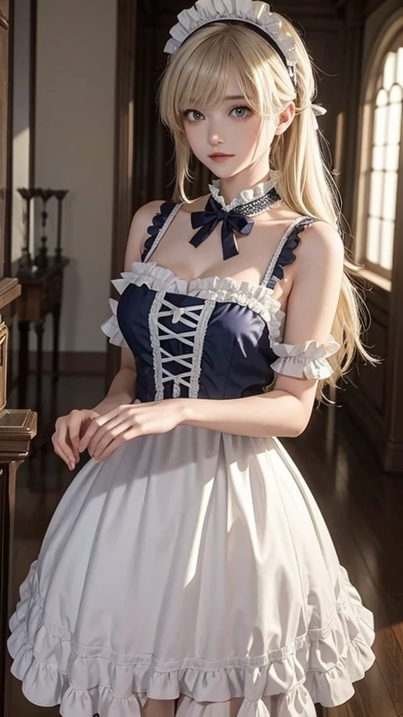 ((highest quality)), ((masterpiece)), (be familiar with:1.4), 3D, Image of a woman wearing a beautiful long dress,nffsw(high dynamic range),ray tracing,NVIDIA RTX,super resolution,unreal 5,scattered below the surface,PBR texturing,Post-processing,anisotropic filtering,written boundary depth,maximum clarity and sharpness,multilayer texture,Albedo and specular maps,surface shading,Accurate simulation of light-matter interactions,perfect proportions,octane rendering,two-tone lighting,wide aperture,Low ISO、White balance、Rule of thirds、8,000 students、((black corset))(((white dress)))((blonde))