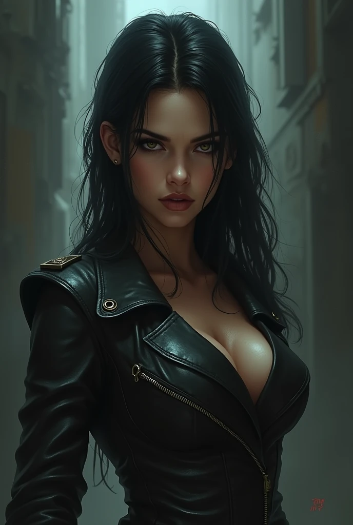 (((garota 25 anos))) , (com cabelo preto curto), (pele corada), (Sweet appearance), (Vestindo trajes colegiais ), (cidade no fundo da noite), visto de frente, cintura para cima tiro, dynamic pose, ambient lighting, Foto realism, detalhes intrincados do rosto, intricate hand details, altamente detalhado, cores vibrantes, cinemactic, high definiton, Popular em sites de arte - estilo original , 8k ,