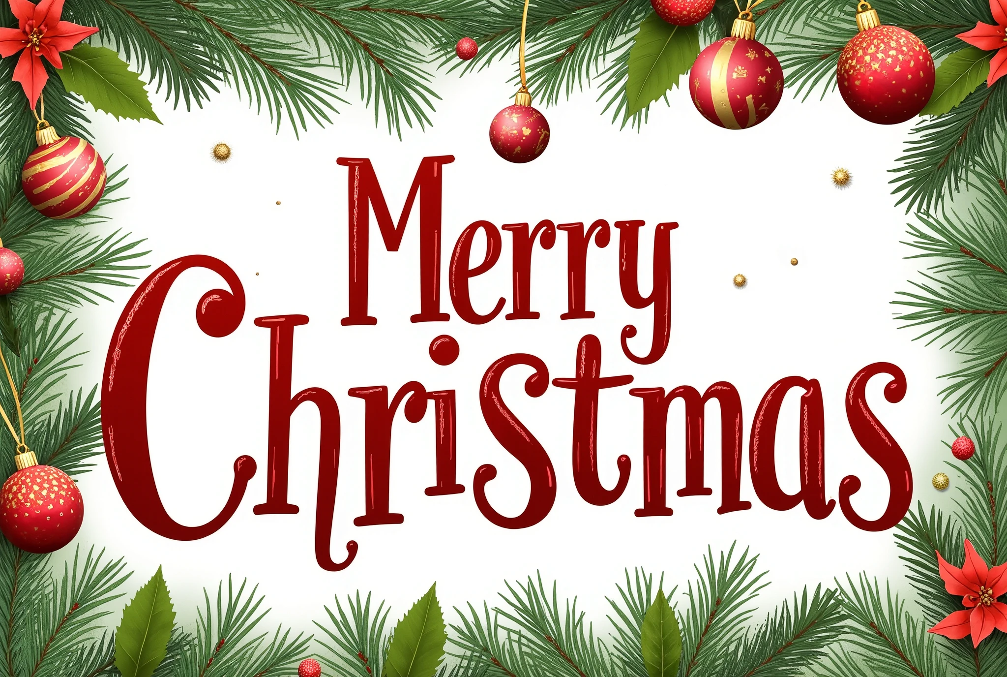 masterpiece, Best Illustration ,Beautiful colors, christmas (" Merry Christmas "Draw fancy text:2.0)