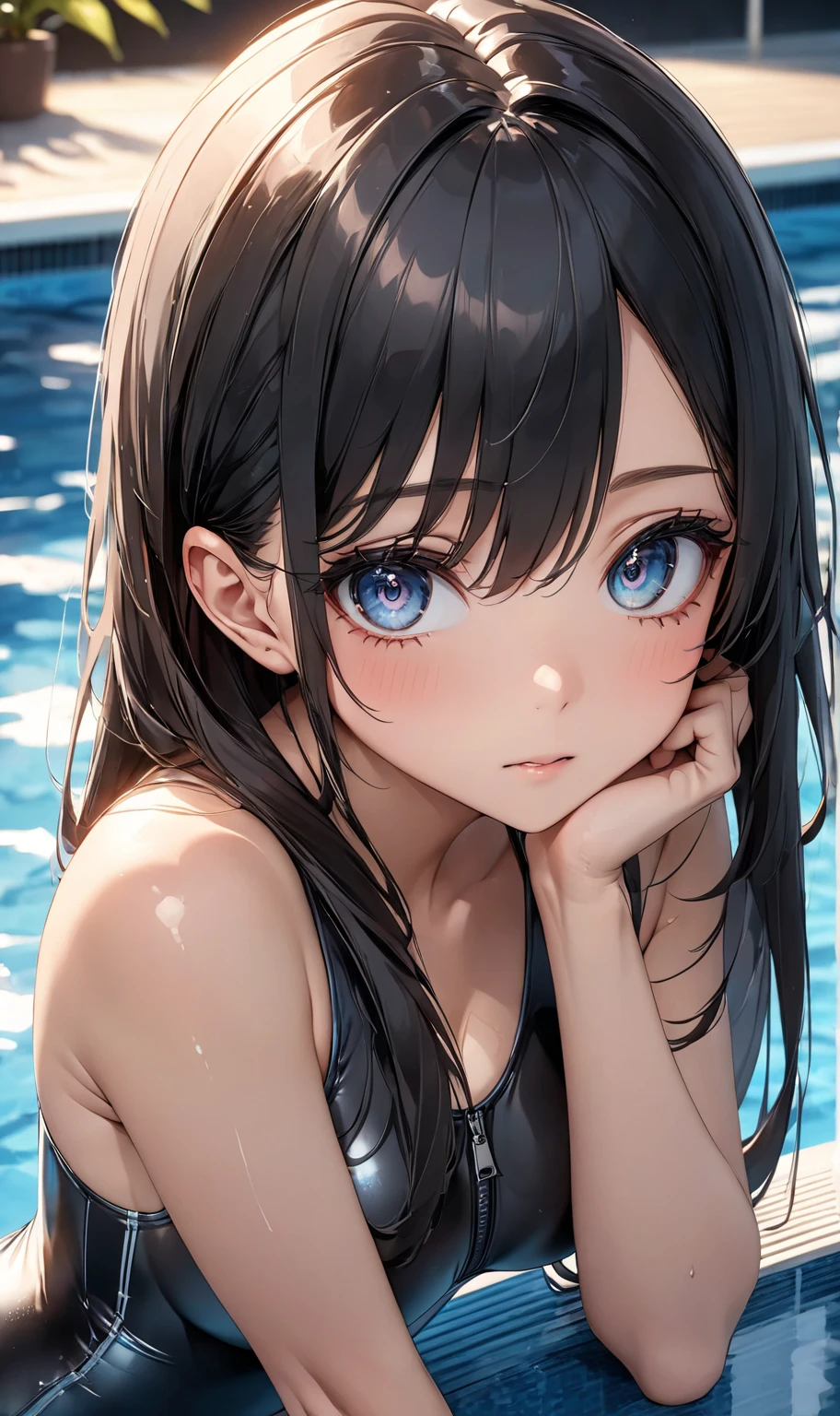 absurderes:2.0、(Wear only bikini:1.3, Patterned micro bikini)、realistic, Unity 8K Wallpaper, Masterpiece, Realistic face, Realistic skin feeling ,detailed hair, highly detailed, realistic glistening skin, Cute Girl, Perfect face, charming face, Glossy skin, forehead,(upper body:1.6、lying,prone:1.6), embarrassed, light brown hair
