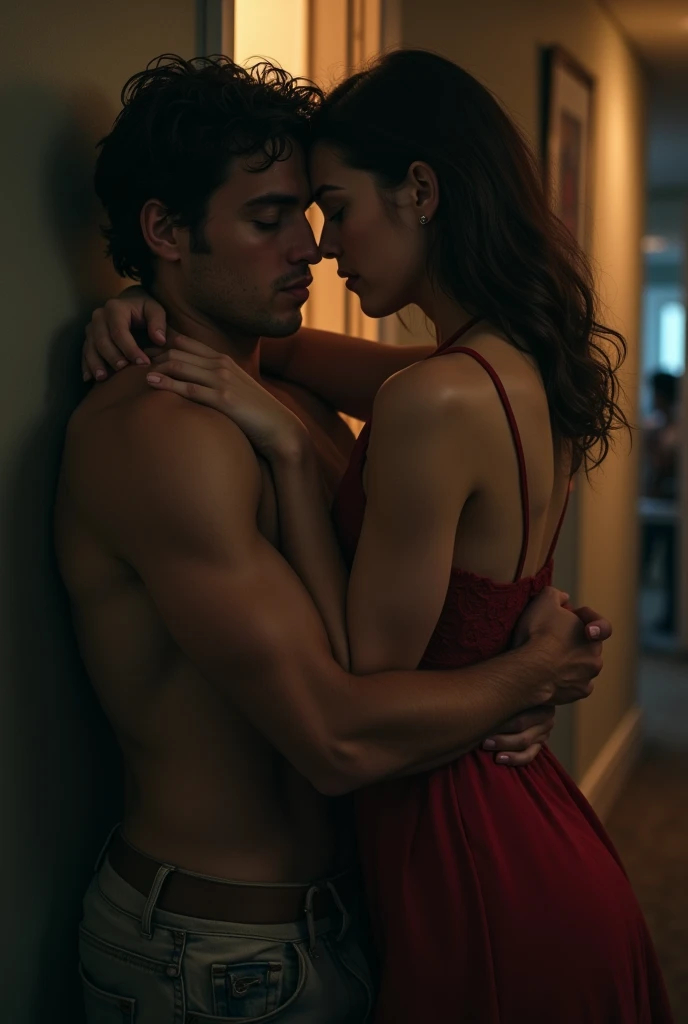 He started to take off her clothes then she slapped him