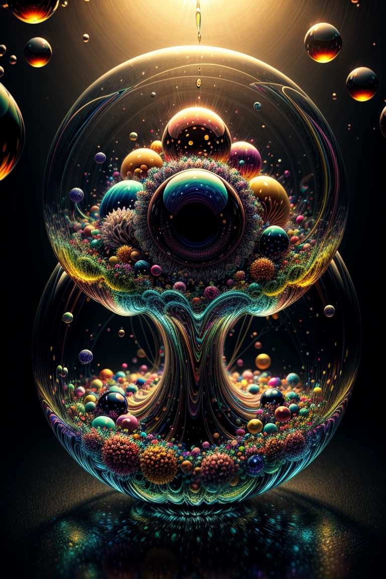 An amazing image of light emerging from colors in a psychedelic dream, shimmering glass morphing out of colors, bright neon and fluorescent colors,very bright, vibrant colors, perfectly formed and symmetrical reflective bubbles and spheres, attention to detail with these beautiful bubbles and spheres, Extreme  Hallucinations in a gorgeous piece of  psychedelic digital artwork, Stunning, pixel art, tripped out colors, 4d mandelbulb psychedelics, glass like psychedelic landscape, intricate rainbow environment, psychedelic underwater brightness and glow with neon colors, glowing colors twist inside of translucent glass spheres and bubbles with light and color reflecting off of both in bright fluorescent colors, psychedelic trip, fluorescent and neon aesthetic, psychedelic vibrant colors, bright psychedelic paint splattered backgrounds,swirling spirals and vortex, bright vibrant colors popping out from 3d glass spheres, Rotational Symmetry, Pixel Assets, Portrait photography, Surrealism, Photorealistic, Hyperdetailed, Glass Morphism, Digital Art, Sparkle, Optical Illusion, Glowing Light, Reflective Light, Overexposure, Backlighting, Depth Of Field, Spheres and bubbles show perfect Symmetry, UHD, High Details, High Quality, Super Detailed, Full Focus, Awe inspiring, Shockingly unique wallpaper art, Breathtaking, Indescribably Beautiful, Heaven sent images, Best Quality, Award Winning, Masterpiecea psychedelic digital art,ultra-detailed vibrant fluorescent neon colors,intricate rainbow glass-like environment,shimmering glass bubbles morphing out of swirling colors,glowing light and reflection,4d mandelbulb psychedelic landscape,bright overexposed backlighting with depth of field,award winning masterpiece,pixel art,portrait photography,photorealistic,hyperdetailed,glass morphism,sparkle,optical illusion,rotational symmetry,best quality,8k,ultra-fine detailsA close up of beautiful bubbles floating on top of each other, LSD, DMT imagery. octane render, psychedelic droplets 