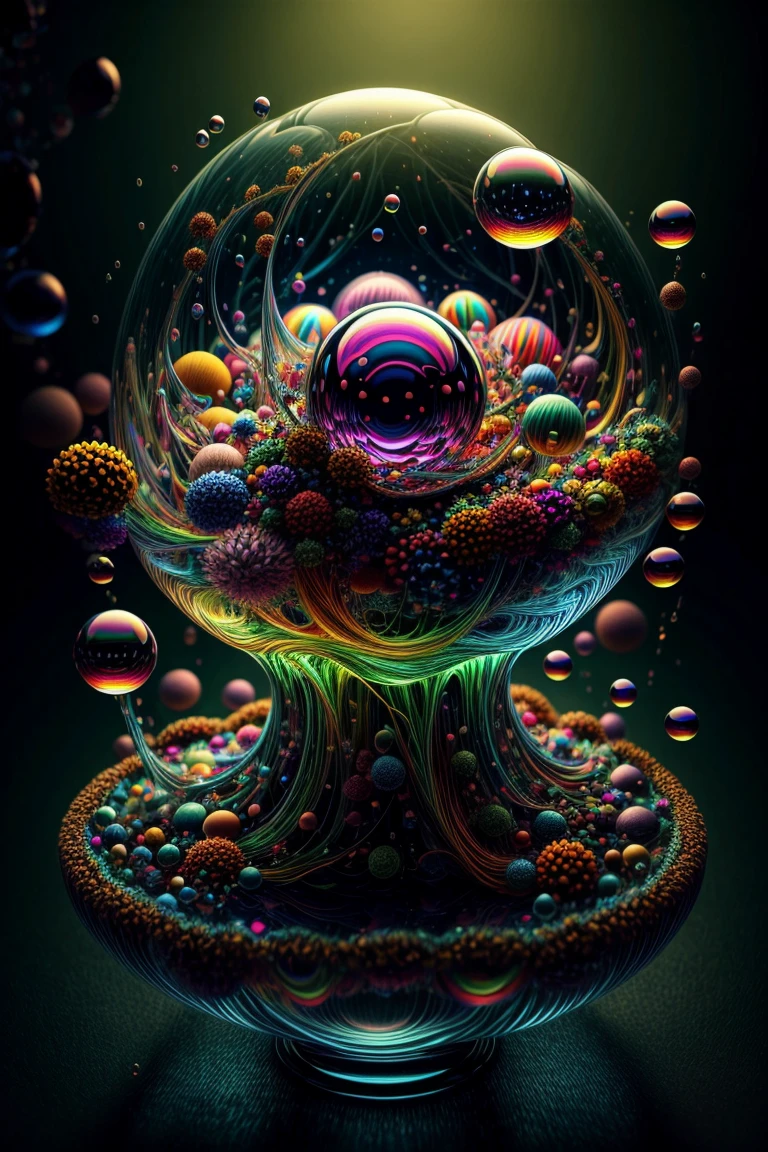 An amazing image of light emerging from colors in a psychedelic dream, shimmering glass morphing out of colors, bright neon and fluorescent colors,very bright, vibrant colors, perfectly formed and symmetrical reflective bubbles and spheres, attention to detail with these beautiful bubbles and spheres, Extreme  Hallucinations in a gorgeous piece of  psychedelic digital artwork, Stunning, pixel art, tripped out colors, 4d mandelbulb psychedelics, glass like psychedelic landscape, intricate rainbow environment, psychedelic underwater brightness and glow with neon colors, glowing colors twist inside of translucent glass spheres and bubbles with light and color reflecting off of both in bright fluorescent colors, psychedelic trip, fluorescent and neon aesthetic, psychedelic vibrant colors, bright psychedelic paint splattered backgrounds,swirling spirals and vortex, bright vibrant colors popping out from 3d glass spheres, Rotational Symmetry, Pixel Assets, Portrait photography, Surrealism, Photorealistic, Hyperdetailed, Glass Morphism, Digital Art, Sparkle, Optical Illusion, Glowing Light, Reflective Light, Overexposure, Backlighting, Depth Of Field, Spheres and bubbles show perfect Symmetry, UHD, High Details, High Quality, Super Detailed, Full Focus, Awe inspiring, Shockingly unique wallpaper art, Breathtaking, Indescribably Beautiful, Heaven sent images, Best Quality, Award Winning, Masterpiecea psychedelic digital art,ultra-detailed vibrant fluorescent neon colors,intricate rainbow glass-like environment,shimmering glass bubbles morphing out of swirling colors,glowing light and reflection,4d mandelbulb psychedelic landscape,bright overexposed backlighting with depth of field,award winning masterpiece,pixel art,portrait photography,photorealistic,hyperdetailed,glass morphism,sparkle,optical illusion,rotational symmetry,best quality,8k,ultra-fine detailsA close up of beautiful bubbles floating on top of each other, LSD, DMT imagery. octane render, psychedelic droplets 