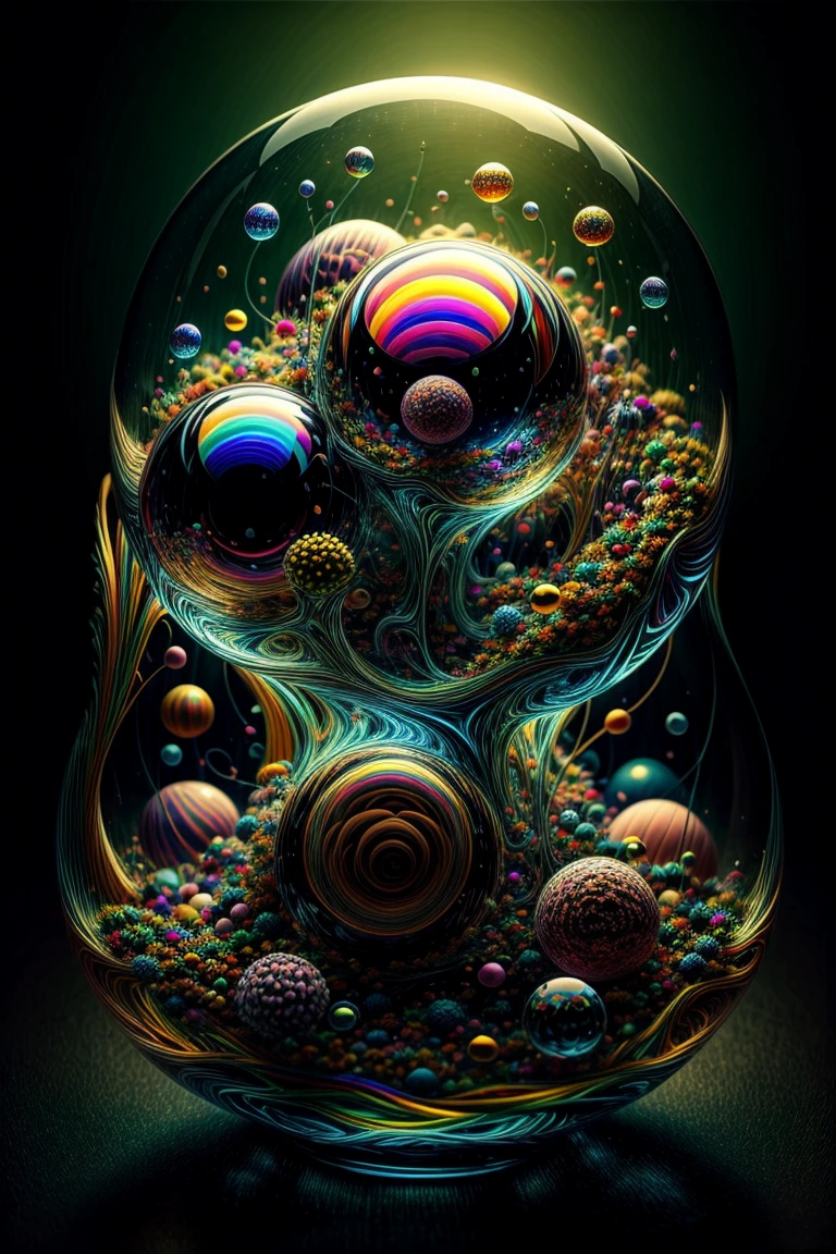 An amazing image of light emerging from colors in a psychedelic dream, shimmering glass morphing out of colors, bright neon and fluorescent colors,very bright, vibrant colors, perfectly formed and symmetrical reflective bubbles and spheres, attention to detail with these beautiful bubbles and spheres, Extreme  Hallucinations in a gorgeous piece of  psychedelic digital artwork, Stunning, pixel art, tripped out colors, 4d mandelbulb psychedelics, glass like psychedelic landscape, intricate rainbow environment, psychedelic underwater brightness and glow with neon colors, glowing colors twist inside of translucent glass spheres and bubbles with light and color reflecting off of both in bright fluorescent colors, psychedelic trip, fluorescent and neon aesthetic, psychedelic vibrant colors, bright psychedelic paint splattered backgrounds,swirling spirals and vortex, bright vibrant colors popping out from 3d glass spheres, Rotational Symmetry, Pixel Assets, Portrait photography, Surrealism, Photorealistic, Hyperdetailed, Glass Morphism, Digital Art, Sparkle, Optical Illusion, Glowing Light, Reflective Light, Overexposure, Backlighting, Depth Of Field, Spheres and bubbles show perfect Symmetry, UHD, High Details, High Quality, Super Detailed, Full Focus, Awe inspiring, Shockingly unique wallpaper art, Breathtaking, Indescribably Beautiful, Heaven sent images, Best Quality, Award Winning, Masterpiecea psychedelic digital art,ultra-detailed vibrant fluorescent neon colors,intricate rainbow glass-like environment,shimmering glass bubbles morphing out of swirling colors,glowing light and reflection,4d mandelbulb psychedelic landscape,bright overexposed backlighting with depth of field,award winning masterpiece,pixel art,portrait photography,photorealistic,hyperdetailed,glass morphism,sparkle,optical illusion,rotational symmetry,best quality,8k,ultra-fine detailsA close up of beautiful bubbles floating on top of each other, LSD, DMT imagery. octane render, psychedelic droplets 