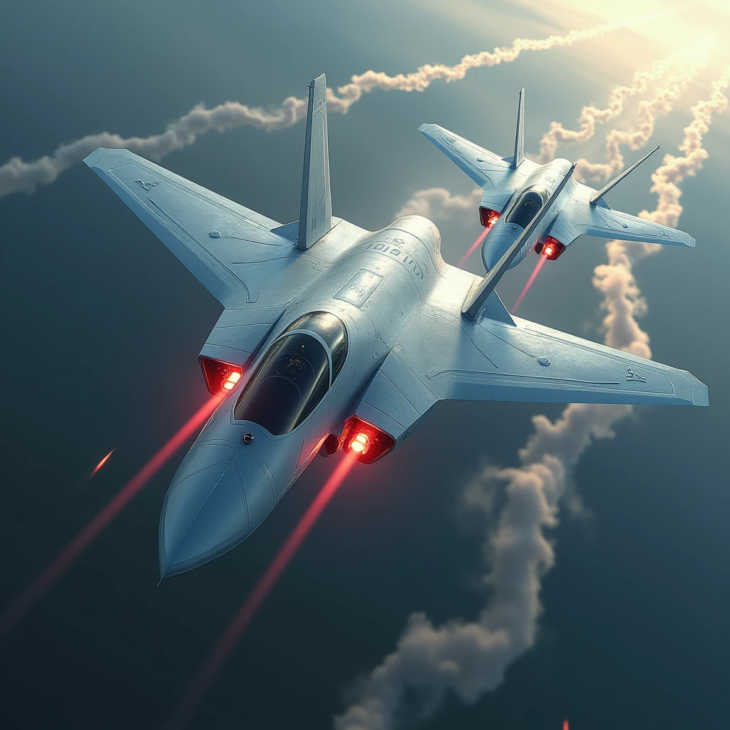 Realistic, theme is "rapid descent", latest stealth jet fighter dogfight, rapid descent into attack position, beautiful aircraft painted in grey stealth paint, fighter's machine guns spewing red fire, powerful scene, aircraft moving diagonally downwards, emphasising the sense of speed, a large transparent snake with its mouth wide open wraps around the fighter, the fighter flies as if it is passing through the tunnel made by the snake, the snake is the guardian deity of the fighter, emphasising the expression of the large snake, sophisticated design, advanced lighting technology, live-action photo 8K quality