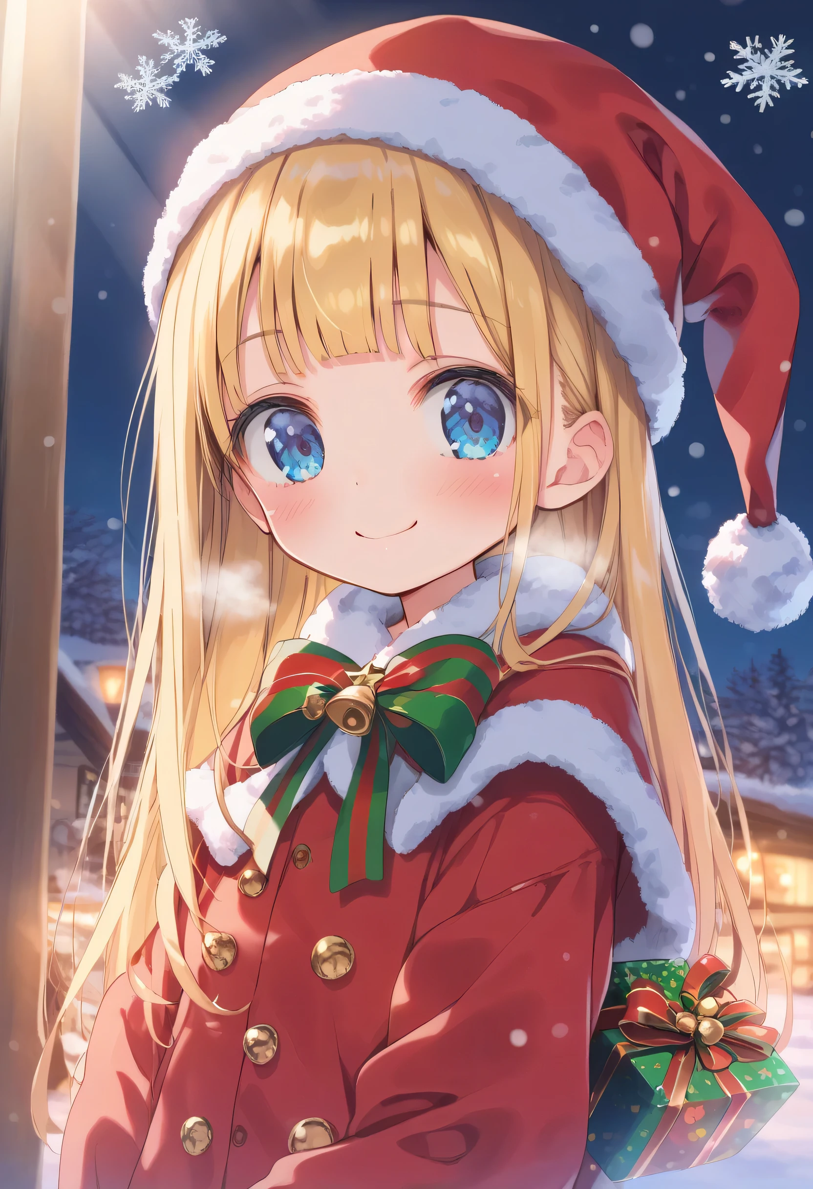 score_9, score_8_up, score_7_up, score_6_up, score_5_up, score_4_up, masterpiece, best quality, source_anime,
alone,cute 1girl,(loli:1.3),blonde hair,straight long hair,blunt bangs,blue eyes,blush, smile,pastel hues,blurred edges,nostalgic mood,(dappled sunlight:1.2),blurry,(depth of field:1.1),blue sky,arched back、 、Look down and smile 、
1 cute girl, seduction, beautiful nature background,
gravure,(seductive pose:0.9),(ecstasy:0.9),embarrassing,blush, 1 girl, smile, enjoy, with ribbon, break, Christmas costume,white breath, winter, winter cold sky,Christmas festival,whole body,(ボトムレス)