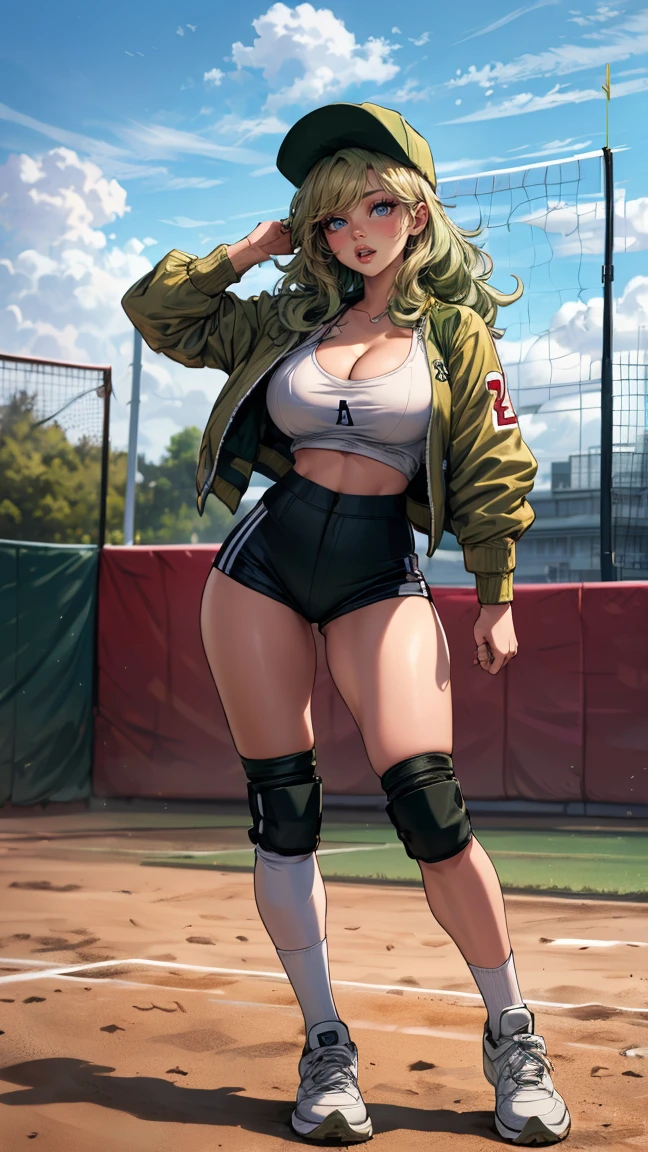 a woman, yorha 2p, soccer outfit, argentina soccer player uniform, detailed face, beautiful detailed eyes, beautiful detailed lips, extremely detailed eyes and face, long eyelashes, athletic body, running pose, dynamic action, football field background, bright lighting, vibrant colors, cinematic composition, photorealistic, 8k, best quality, masterpiece