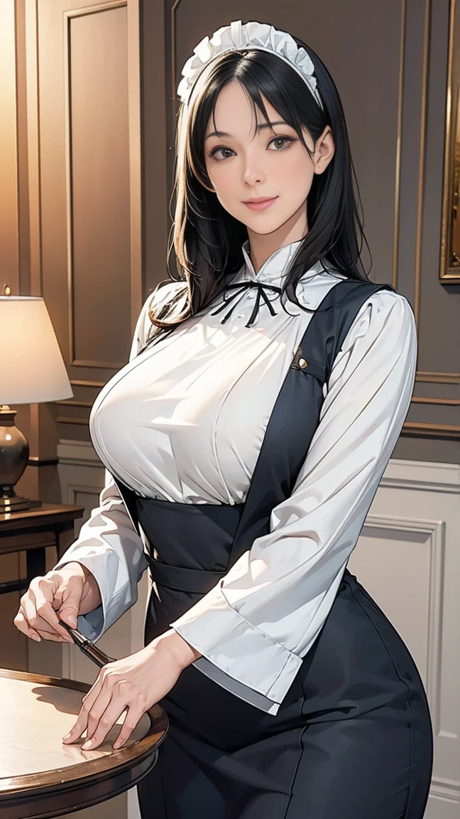 Beautiful black hair woman is shown to have a sexy figure, she is wearing a Japanese school girl uniform, choker, sexy look, blue eyes, girl in a classrom,sexy session, sexy pose, cowboy shot, superior quality, many details, realistic