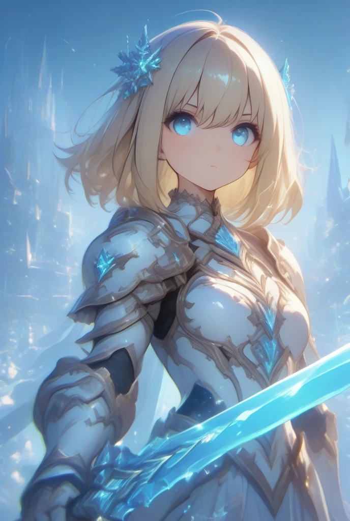  1 girl , Have a BLUE sword 、 wear white armor、

動きのイラスト, 