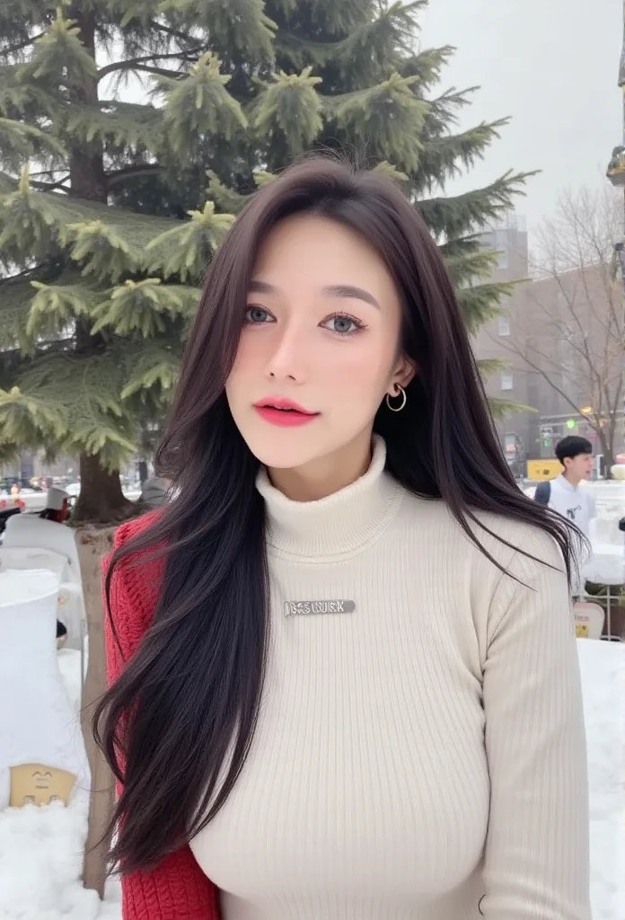 ((highest quality)), ((8K)), ((masterpiece: 1.3)), (Perfect appearance), (Photorealism: 1.6), (monochrome: 1.4), (Japanese Matureの肖像画), (60 years old, Japanese Mature), ((Realistic skin texture)), (Fine lines all over the skin), (Dull skin), (Facial wrinkles), (Wrinkles around the eyes), double eyelid, Tear bags under the eyelids, Closed lips, Calm expression, (Short bangs: 1.2), (Long and silky hair: 1.6), (Hair blown by the wind and messy: 1.4), BREAK(Red lips: 1.4),BREAK