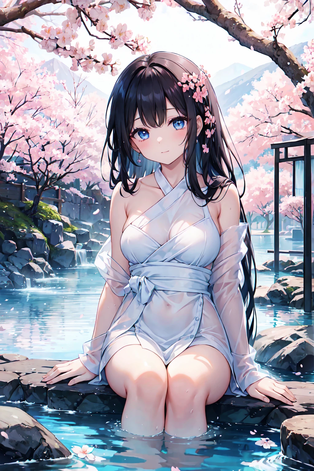 (NSTDA.:1.2), (10, beste-Qualit, master-piece: 1.4), ultra-high resolution, (lifelike, photorealistic portrait: 1.48), 20 age, Cute Girl, (See through the bikini beetle), Famous Japanese actors, beautiful clear eyes, G Cup Big Breasts, Head tilt., cowboy shot, from the side, looking at the audience, expressionless, Beautiful lake, Zeiss 150mm F/ 2.8 Hasselblad, Beautiful cherry blossom forest, Whole body, foot, Ultra-Wide Angle, The backyard is a beautiful sea............................... ,