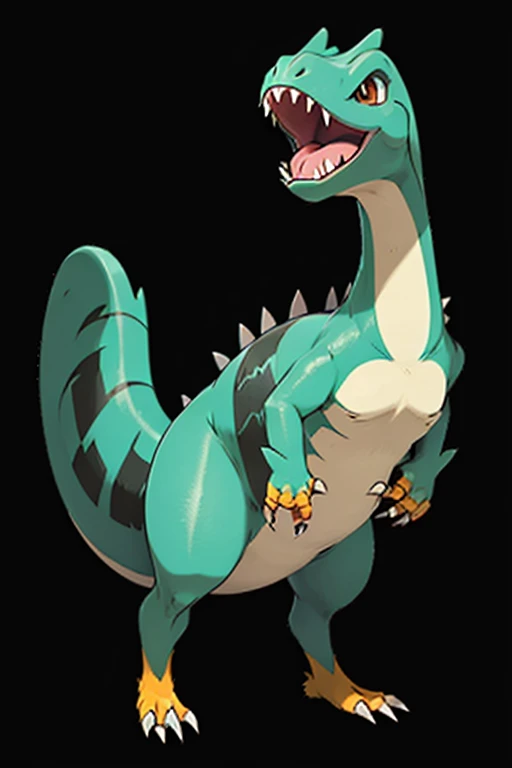 Female furry ager velociraptor dinosaur pokemonai-fan style