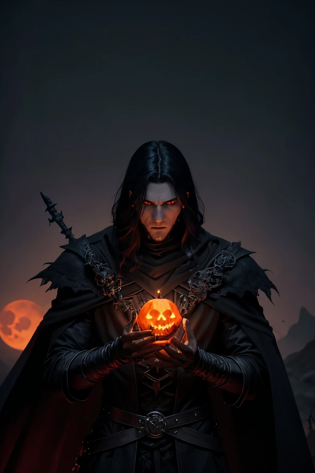 ((RAW, analog style)), studio quality, solo, spooky, decayed Cultist, (glowing:0.7) brown eyes, vivid colors, mahogany damaged skin, Messy and unwashed aqua hair, sores on the body, halfskull face, in action, (evil:1.4), (crazy look), (laugh), extends a hand to the viewer, purple arteries, dressed in a magical tailcoat with shining runes, magical effects, ultra detailed An environment with tombstones and a similar look to a cemetery with some bats and cockroaches environment,